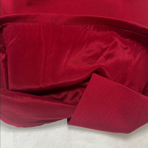 KAREN MILLEN Reverse Point Collar Pencil Dress – Deep Red – Size 2 – EUC - Picture 15 of 15